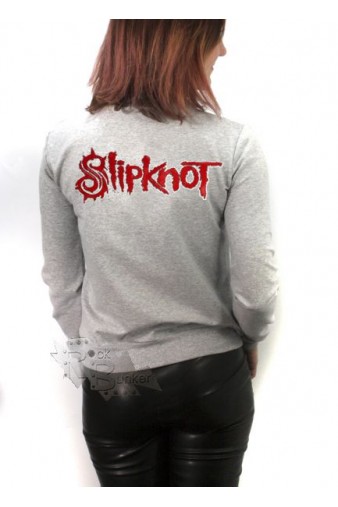Свитшот RockMerch Slipknot серый - фото 2 - rockbunker.ru