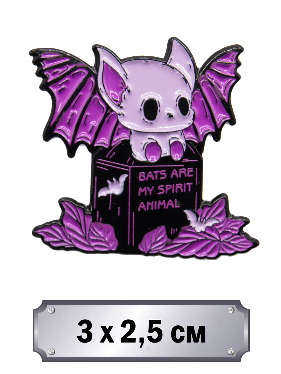 Значок Bats Are My Spirit Animal - фото 1 - rockbunker.ru