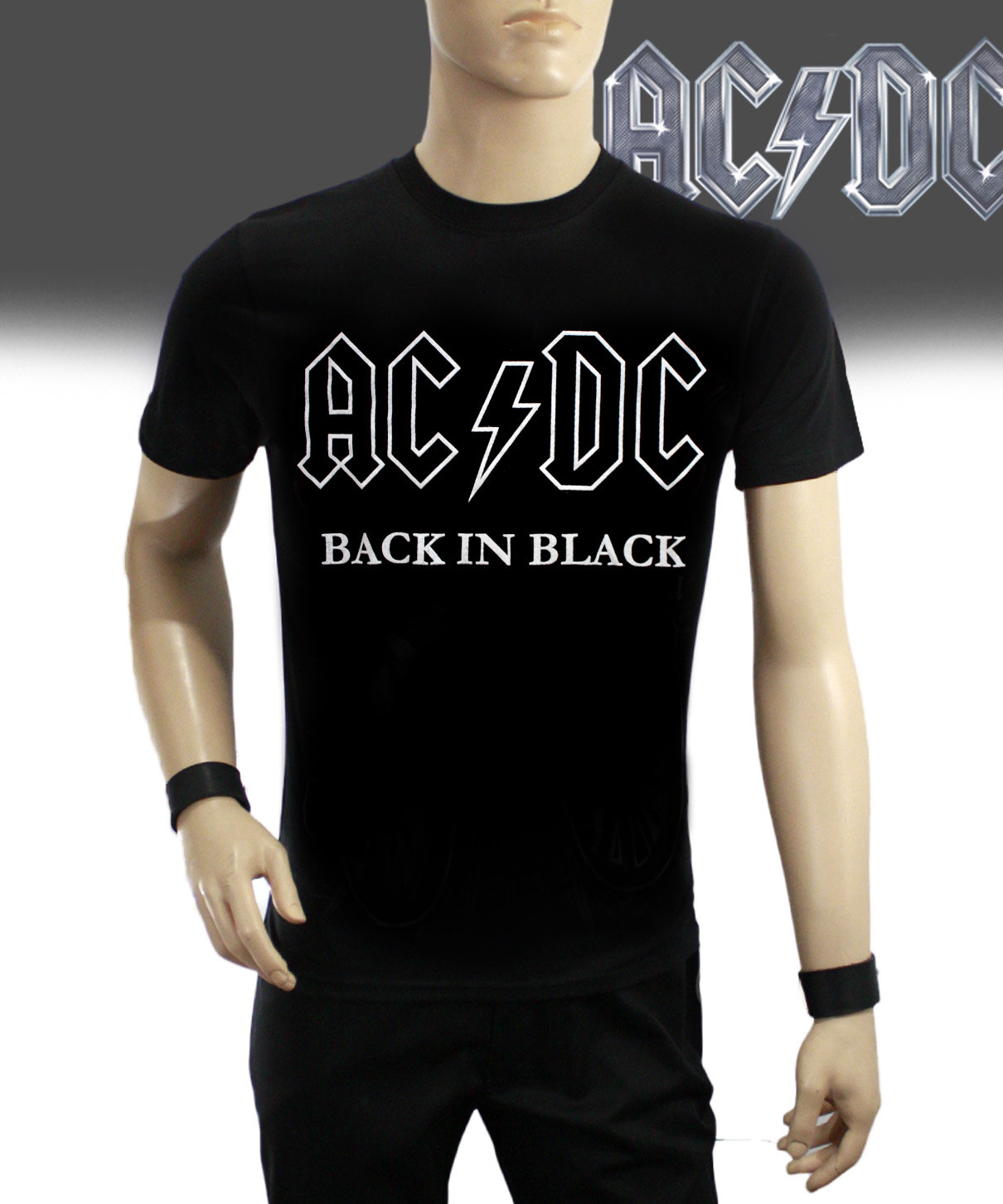 Футболка AC DC Black in black - фото 1 - rockbunker.ru