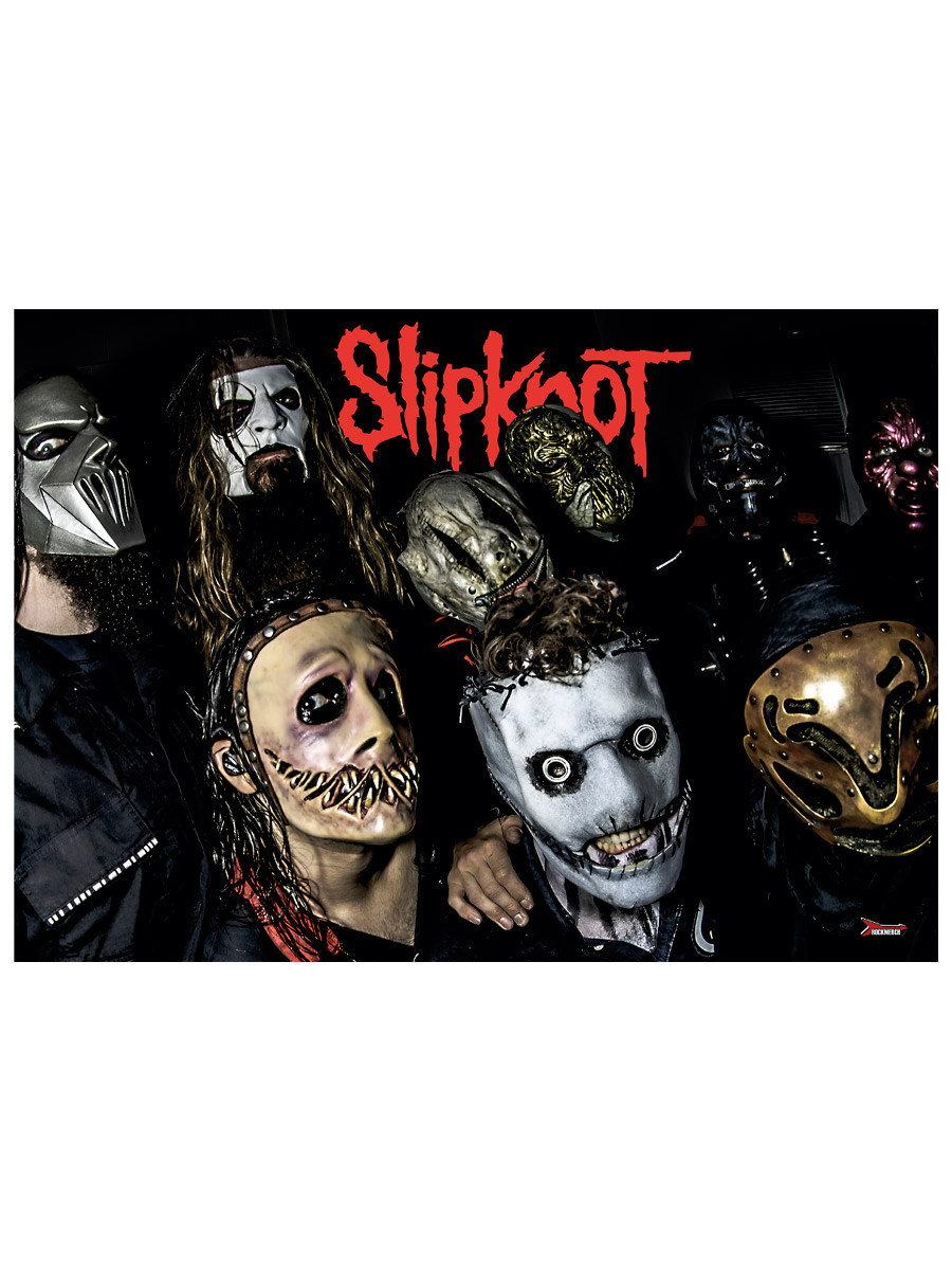 Плакат самоклеющийся на стену Slipknot - фото 2 - rockbunker.ru