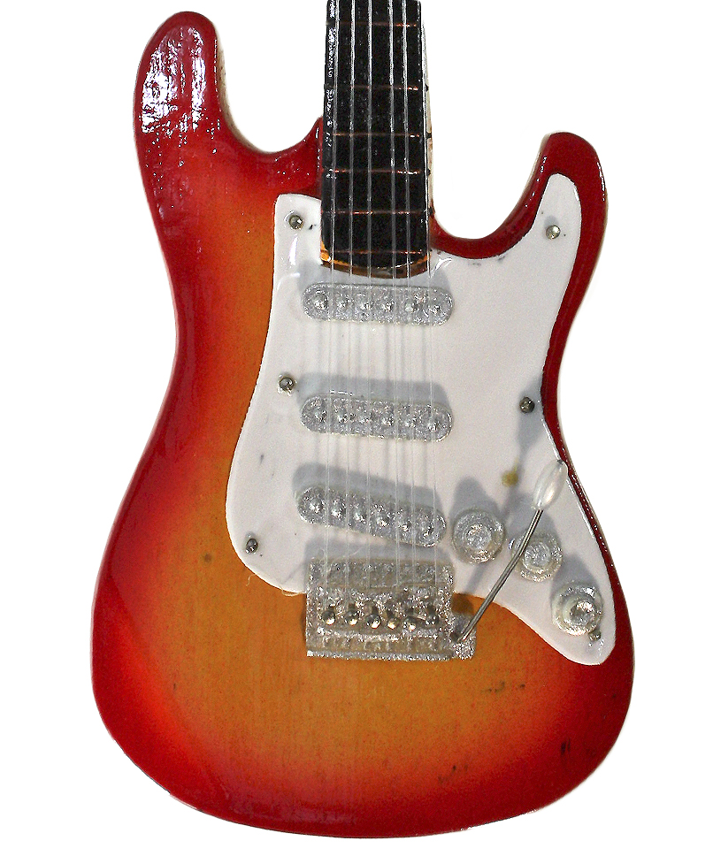 Сувенирная копия гитары Fender Stratocaster - фото 2 - rockbunker.ru