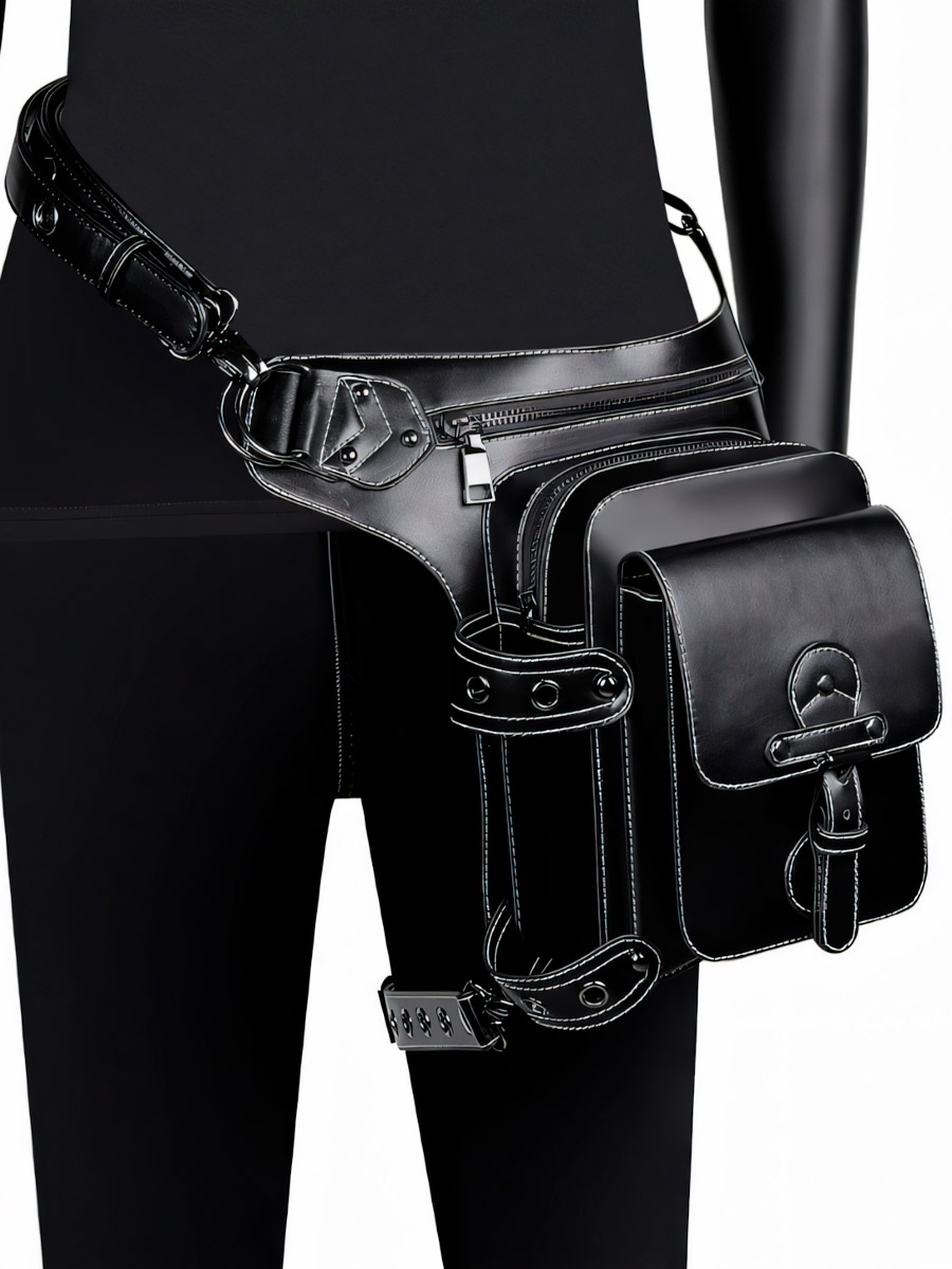 Сумка Стимпанк Универсальная Белая Строчка - фото 2 - rockbunker.ru