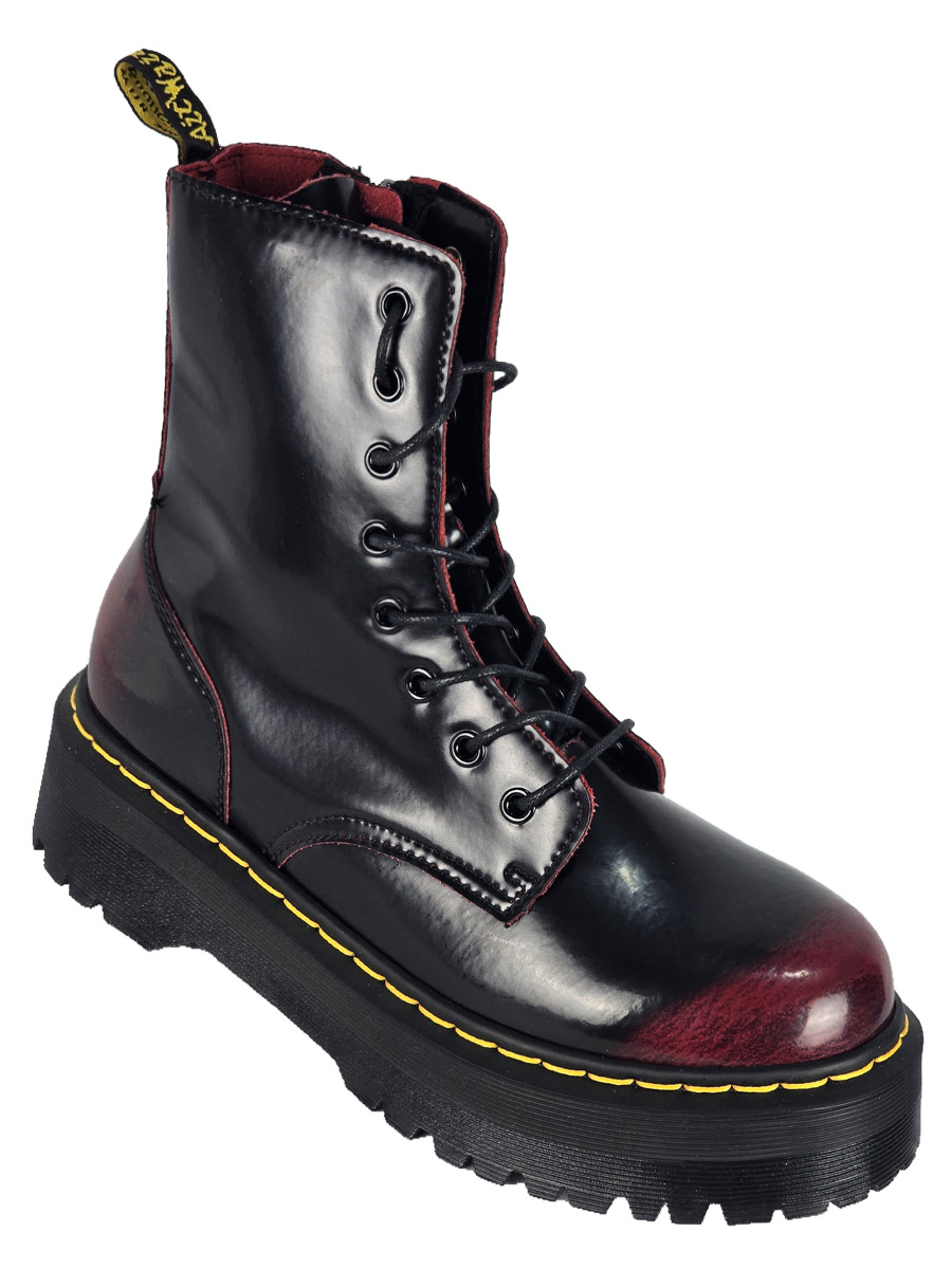 Ботинки Dr Martens 8 блоков Pink-Black - фото 1 - rockbunker.ru