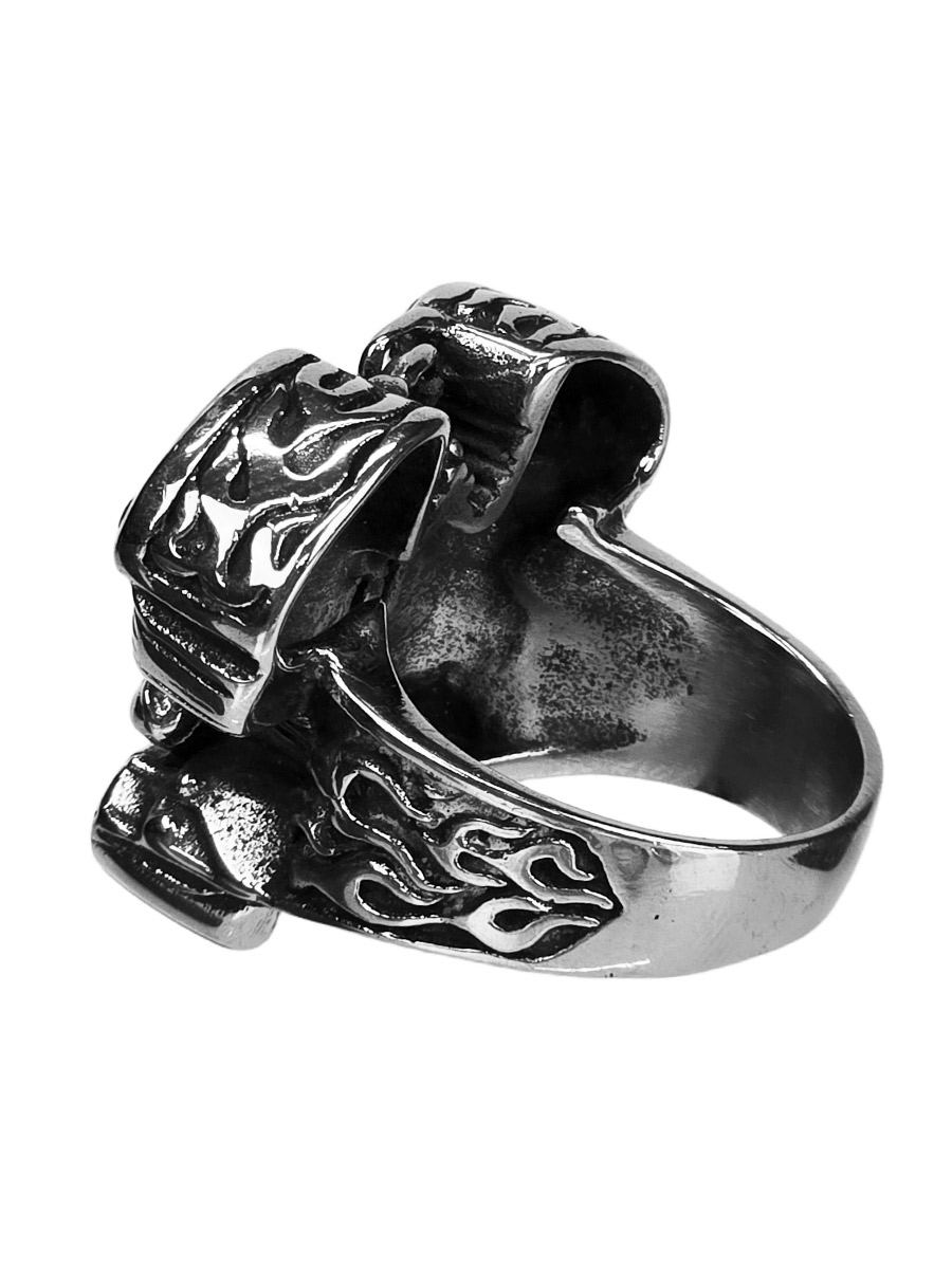 Кольцо Движок с Огнем - фото 2 - rockbunker.ru