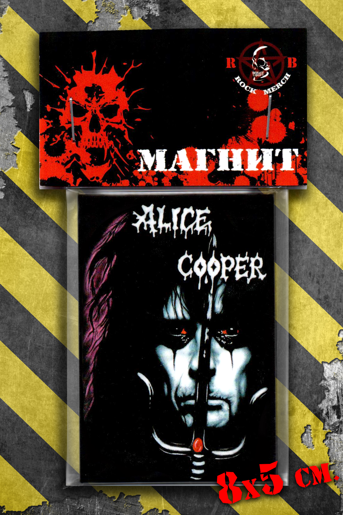 Магнит RockMerch Alice Cooper - фото 1 - rockbunker.ru