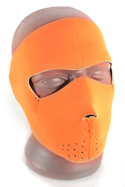 Байкерская маска оранжевая на все лицо - фото 1 - rockbunker.ru