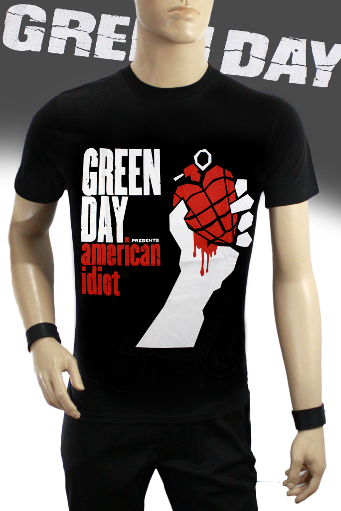 Футболка Hot Rock Green Day American idiot - фото 1 - rockbunker.ru