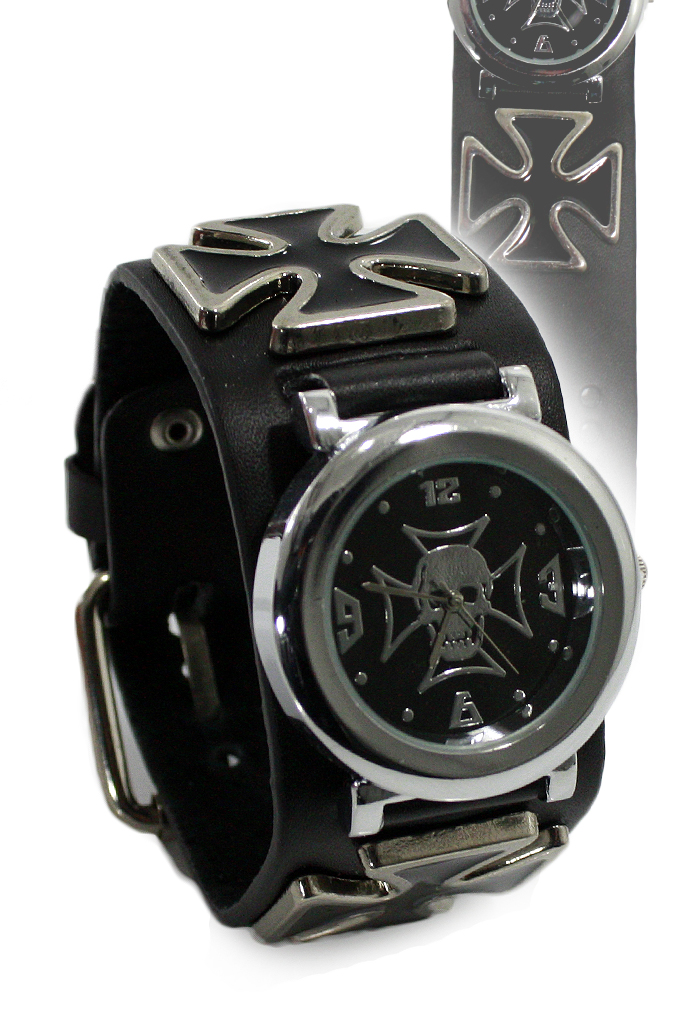 Часы наручные Мальтийский Роджер с Крестами - фото 1 - rockbunker.ru