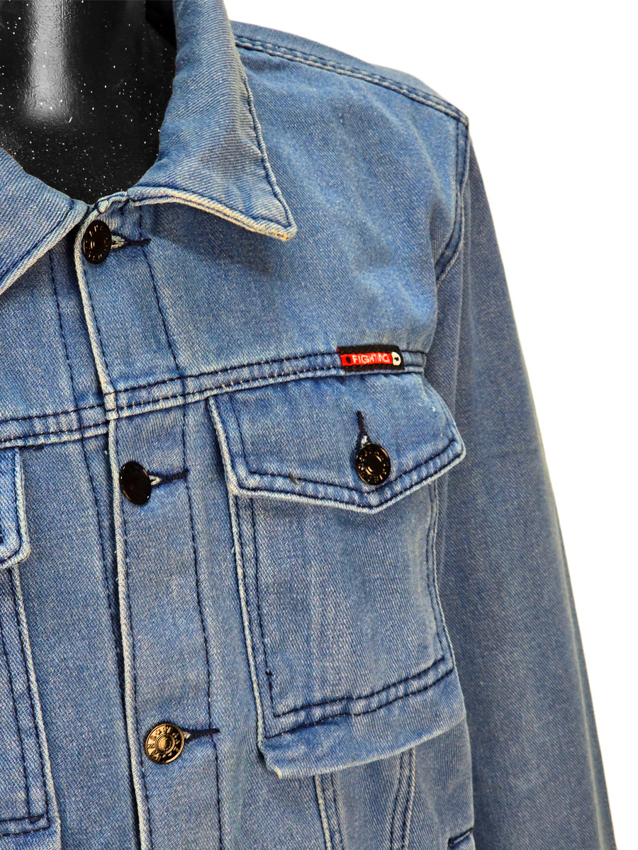 Куртка Джинсовая Синяя - фото 3 - rockbunker.ru