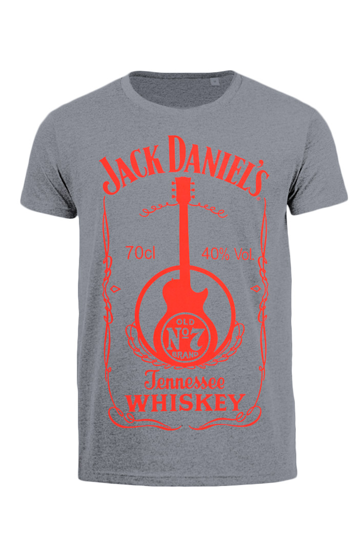 Футболка Jack Daniels красная надпись - фото 1 - rockbunker.ru