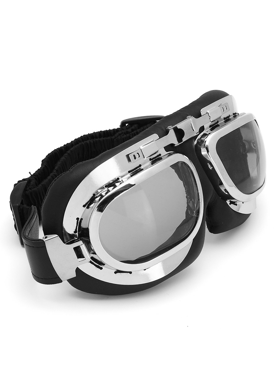 Ретро-очки Авиатор серебристые с прозрачными линзами - фото 1 - rockbunker.ru