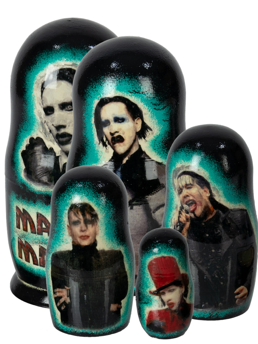 Матрешка Marilyn Manson - фото 1 - rockbunker.ru