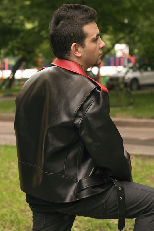 Косуха мужская Hacker Red Collar - фото 4 - rockbunker.ru