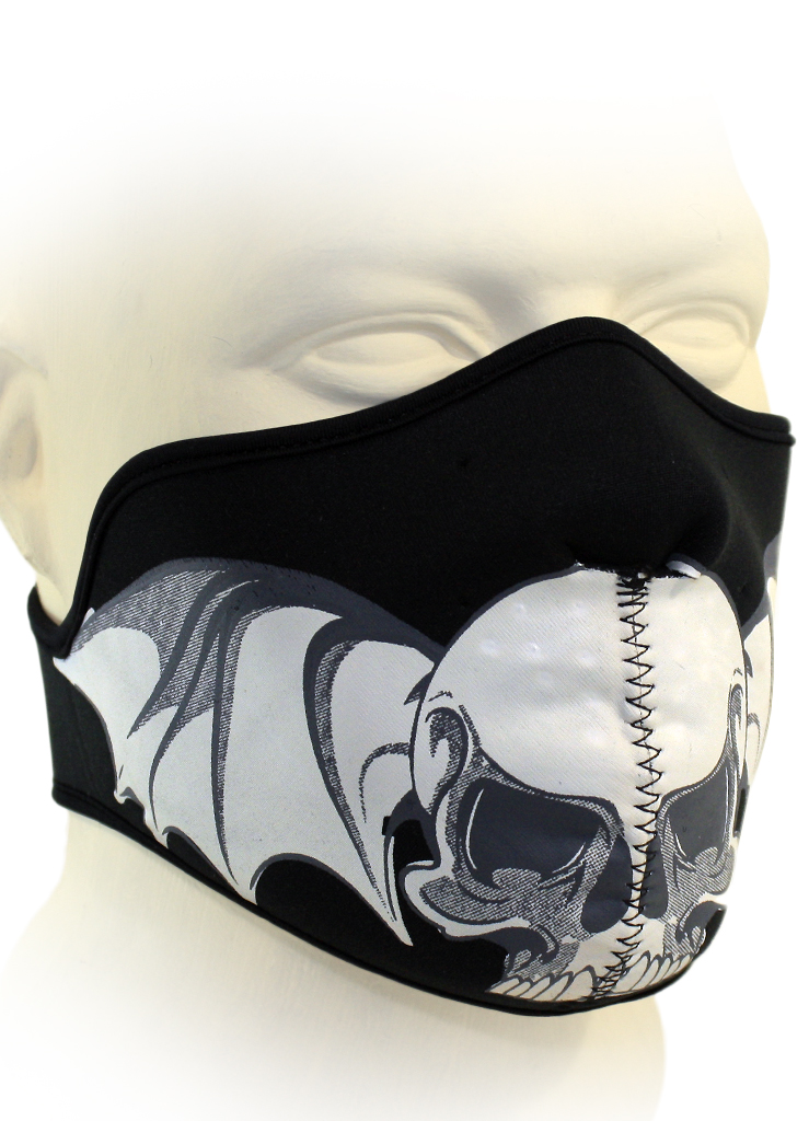 Байкерская маска череп с крыльями - фото 1 - rockbunker.ru