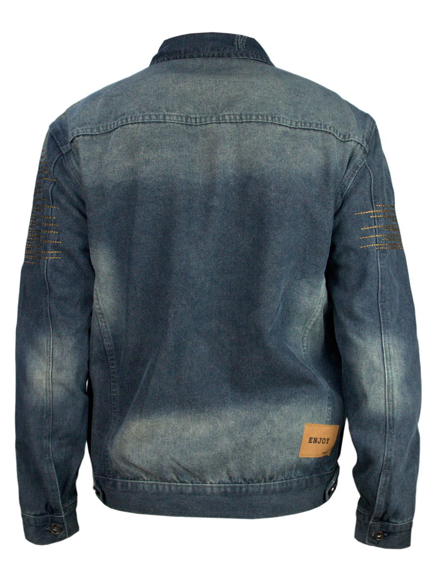 Куртка Джинсовая Синяя - фото 2 - rockbunker.ru