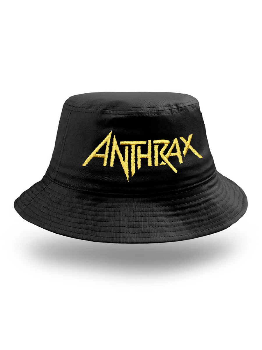 Панама Anthrax черная - фото 1 - rockbunker.ru