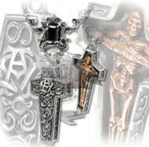 Кулон Alchemy Gothic P553 Infinity Cross Casket - фото 1 - rockbunker.ru