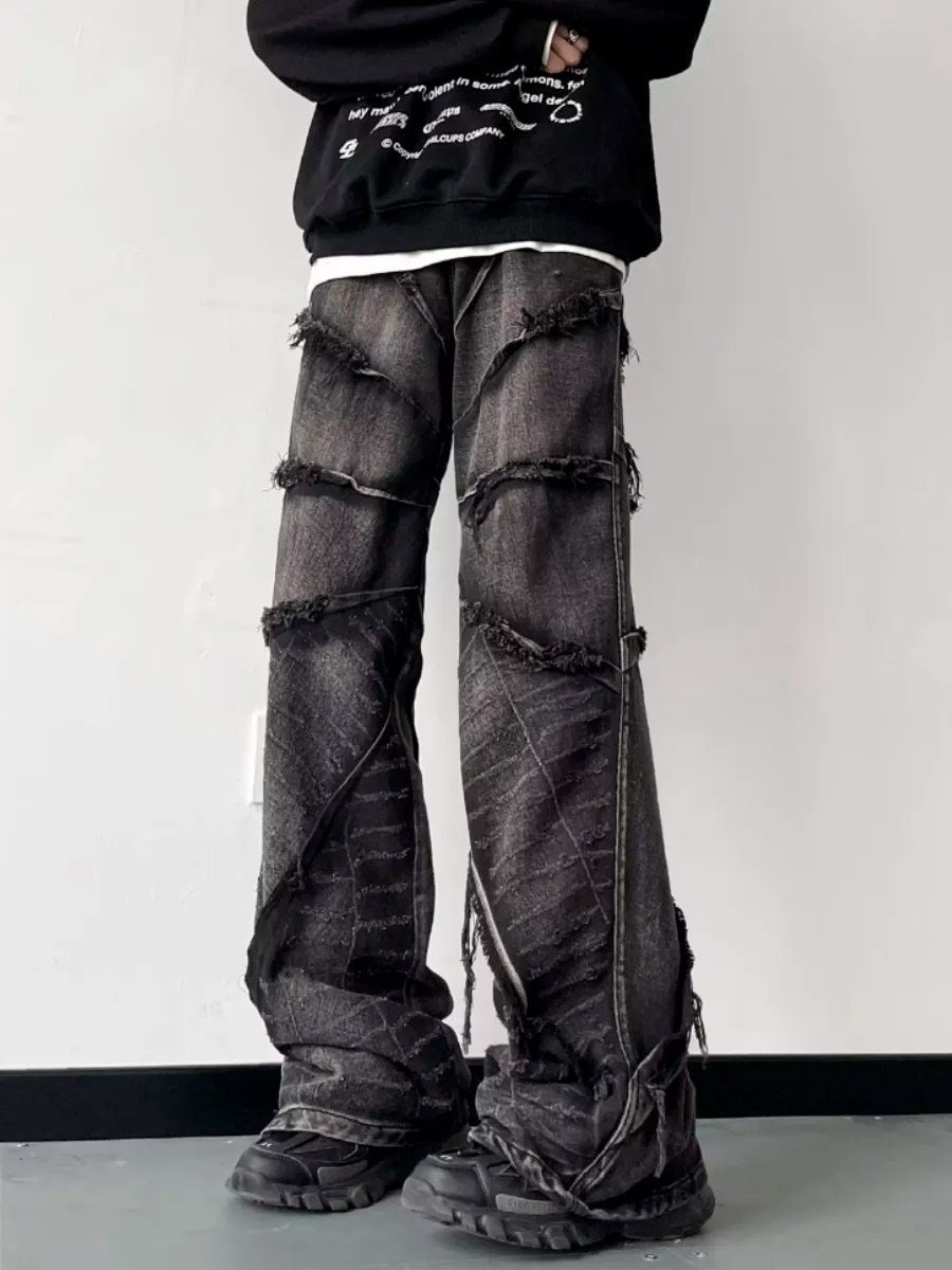 Джинсы черные винтажные - фото 3 - rockbunker.ru