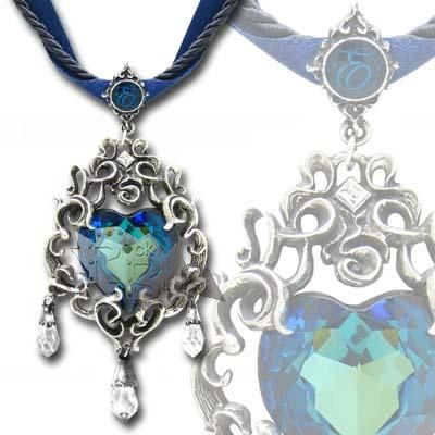 Кулон Alchemy Gothic P531 Empress Eugenies Blue Heart Diamond - фото 1 - rockbunker.ru