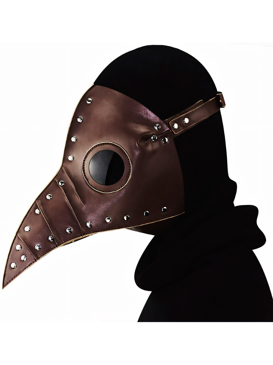 Маска Стимпанк Чумной Доктор Коричневая - фото 1 - rockbunker.ru