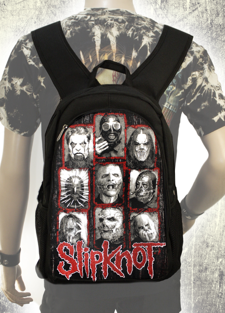 Рюкзак Slipknot текстильный - фото 1 - rockbunker.ru