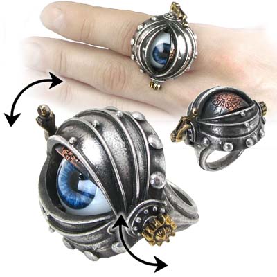 Кольцо Alchemy Gothic R178 Automatons Eye - фото 1 - rockbunker.ru