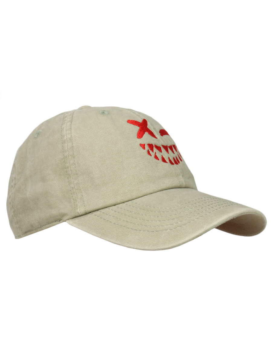 Бейсболка Смайл бежевая - фото 1 - rockbunker.ru
