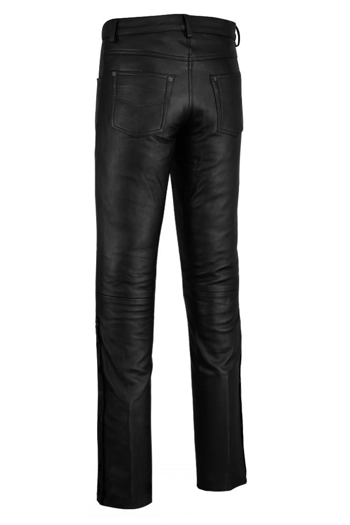 Штаны кожаные мужские Leather Knight классика - фото 2 - rockbunker.ru
