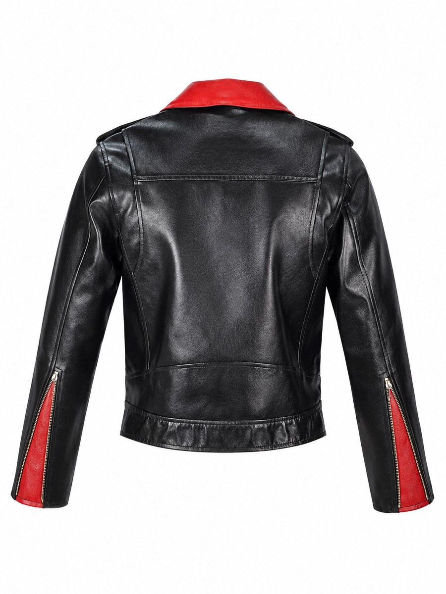 Косуха из кожзаменителя мужская Hacker Red Collar ЧП - фото 2 - rockbunker.ru