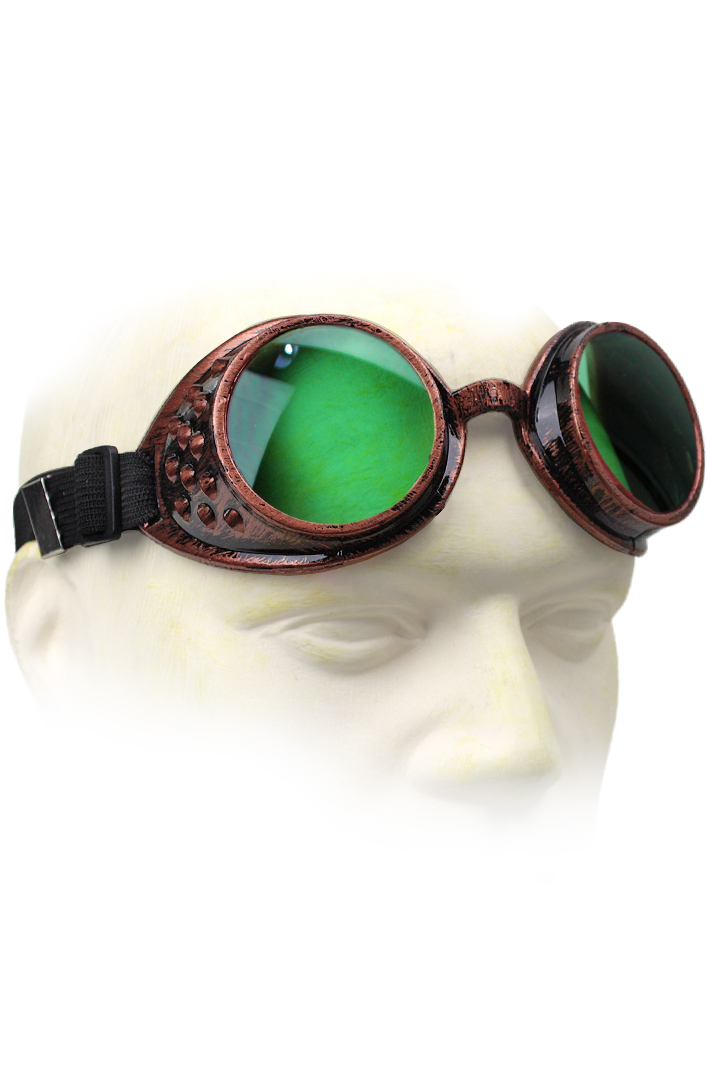 Кибер-очки гогглы темно-зеленые - фото 1 - rockbunker.ru