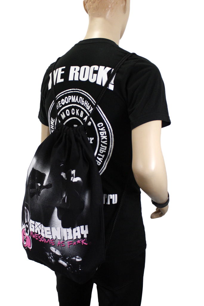 Мешок заплечный Green Day Awesome - фото 2 - rockbunker.ru