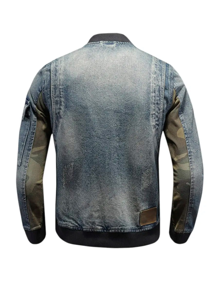 Куртка Джинсовая на Молнии с Манжетами - фото 2 - rockbunker.ru