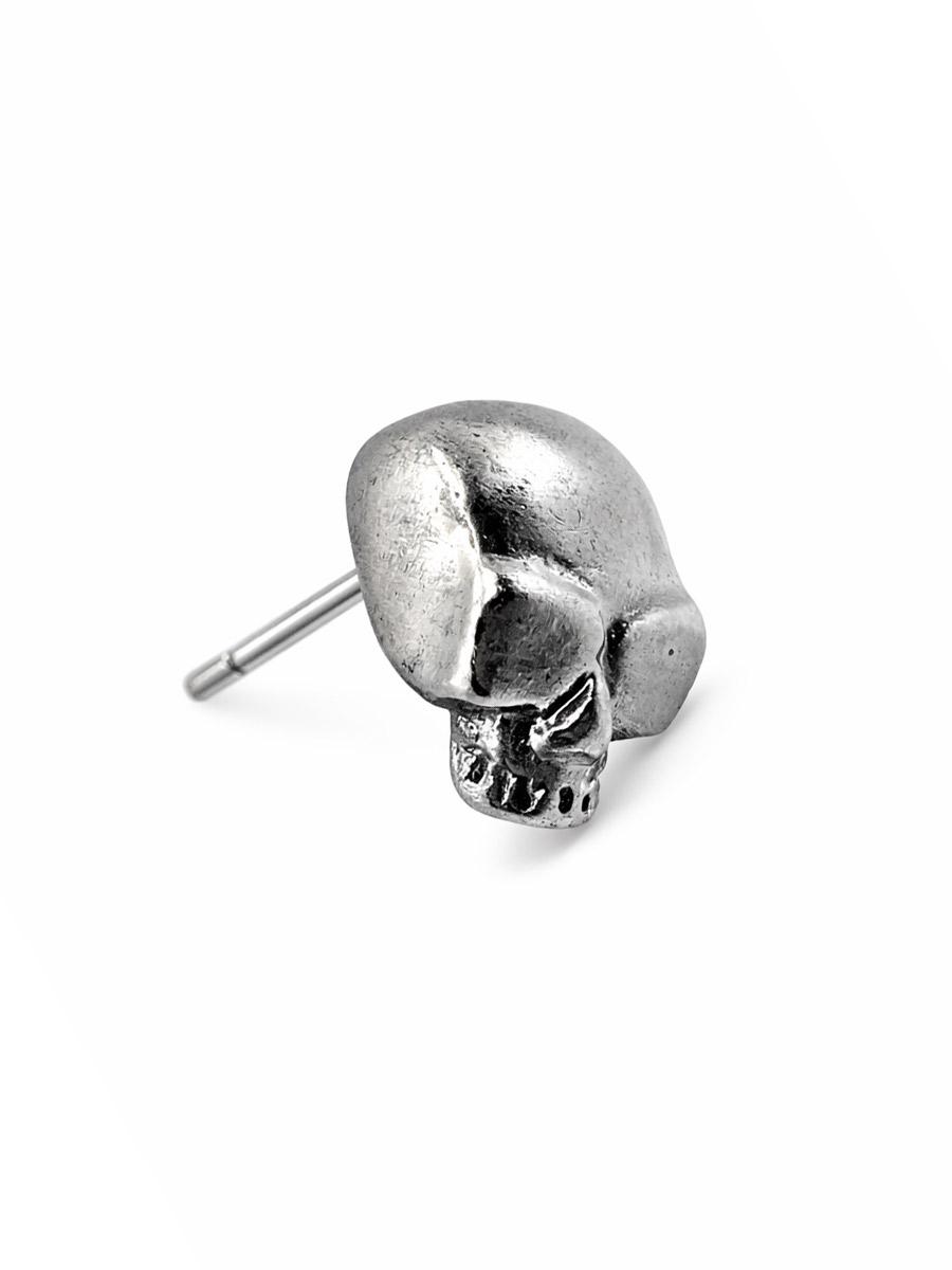 Пирсинг Гвоздик металлический Череп 4 - фото 1 - rockbunker.ru