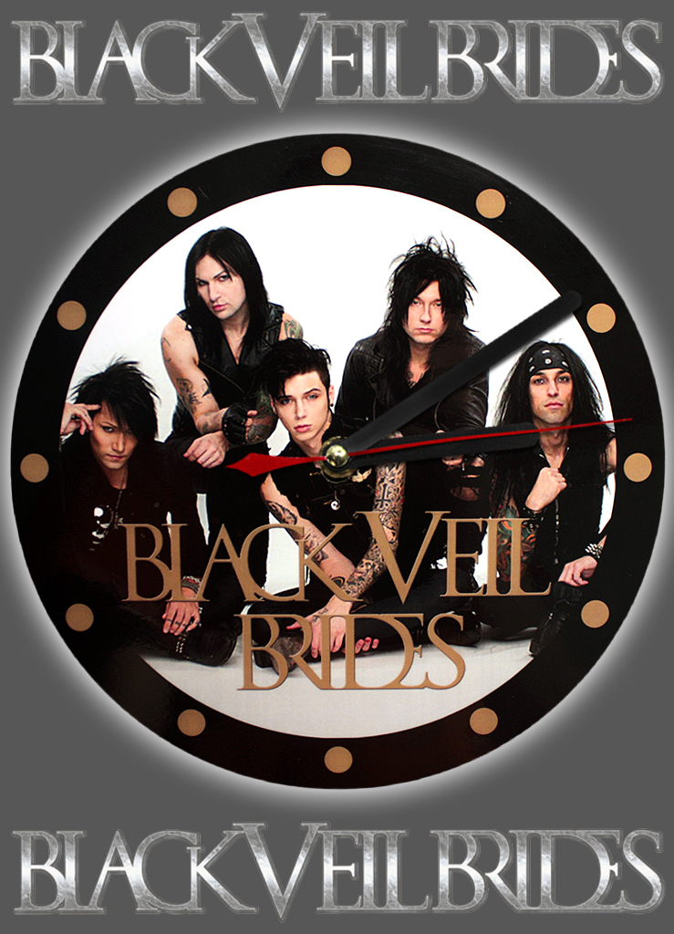 Часы настенные RockMerch Black Veil Brides - фото 1 - rockbunker.ru