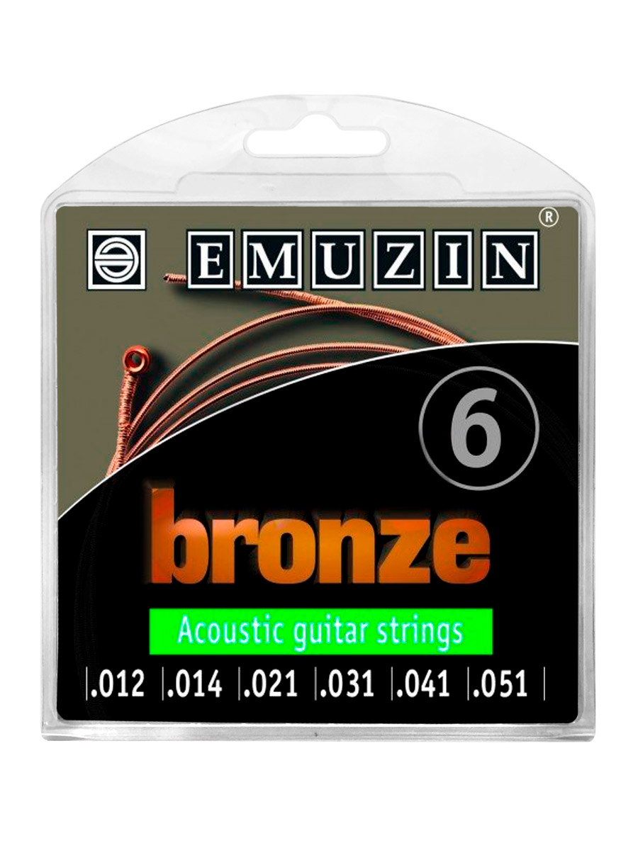 Комплект струн Emuzin 6A154 для акустической гитары - фото 1 - rockbunker.ru