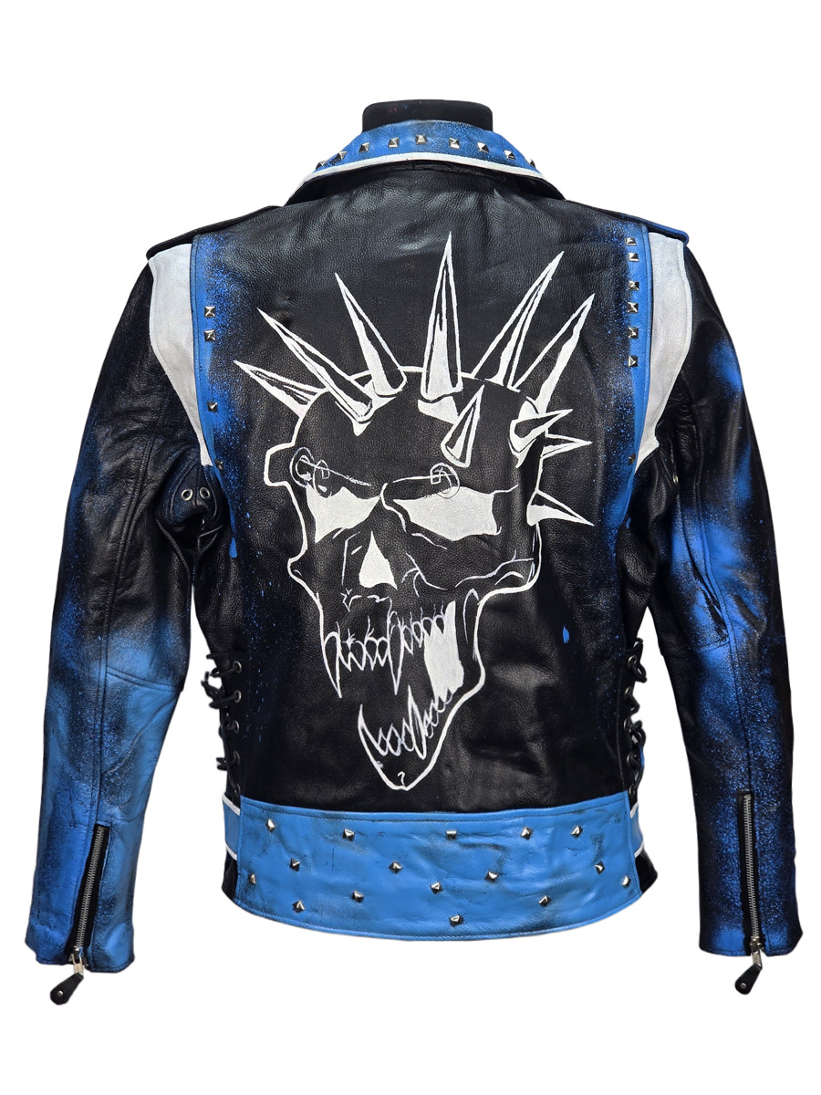 Кастомная косуха кожаная Demon - фото 2 - rockbunker.ru