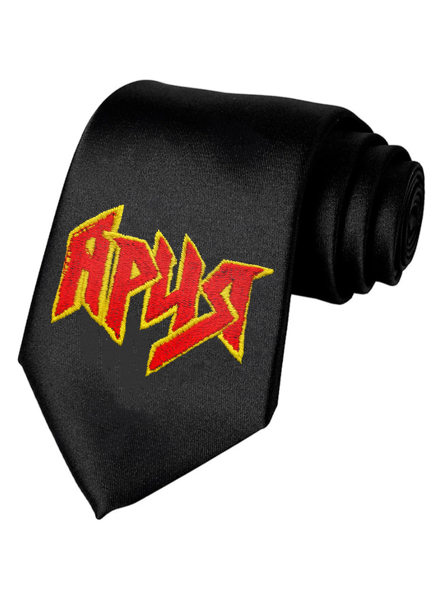 Галстук с вышивкой Ария - фото 1 - rockbunker.ru