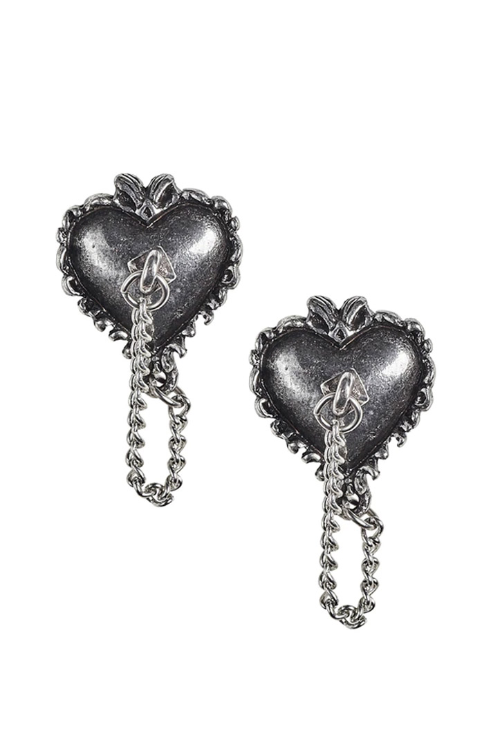 Серьга Alchemy Gothic E433 Witches Heart Stud - фото 1 - rockbunker.ru