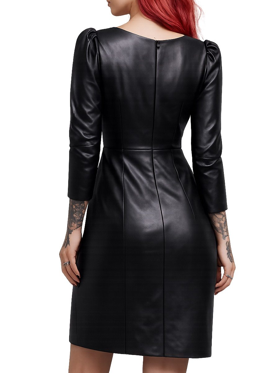 Платье Fashion из экокожи - фото 2 - rockbunker.ru