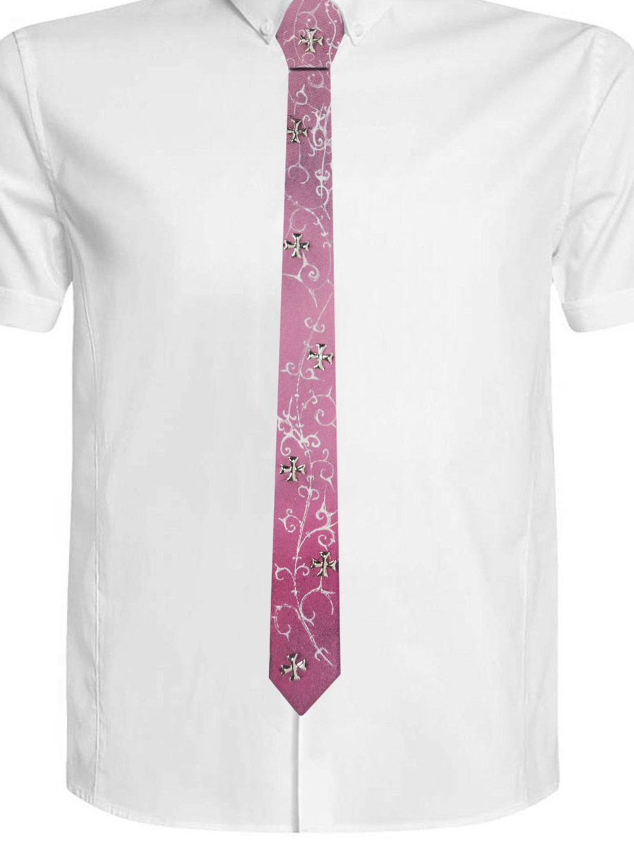 Галстук кастомный Pink Punk - фото 1 - rockbunker.ru