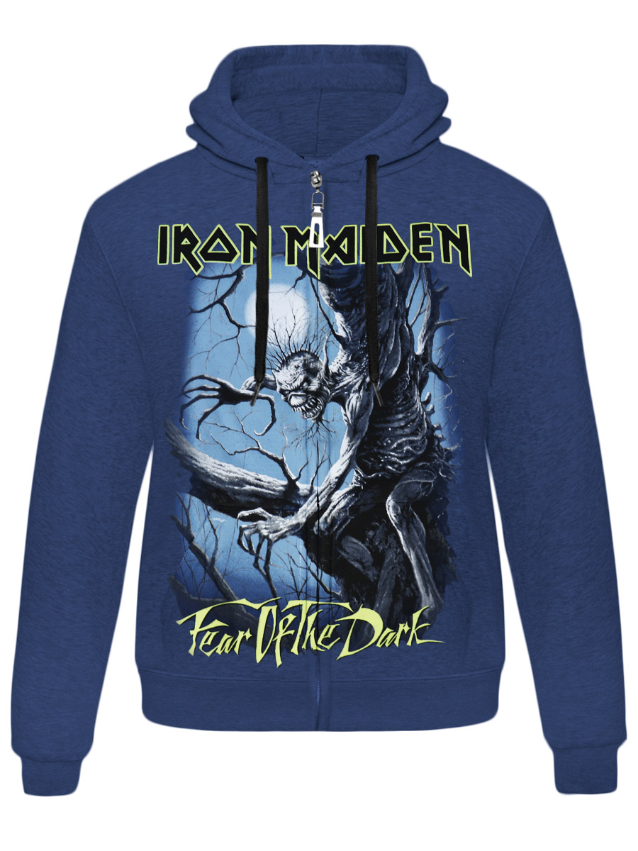 Толстовка Iron Maiden синяя - фото 1 - rockbunker.ru