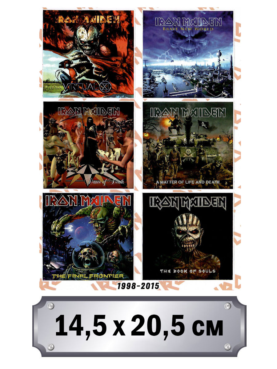 Набор стикеров Iron Maiden - фото 1 - rockbunker.ru