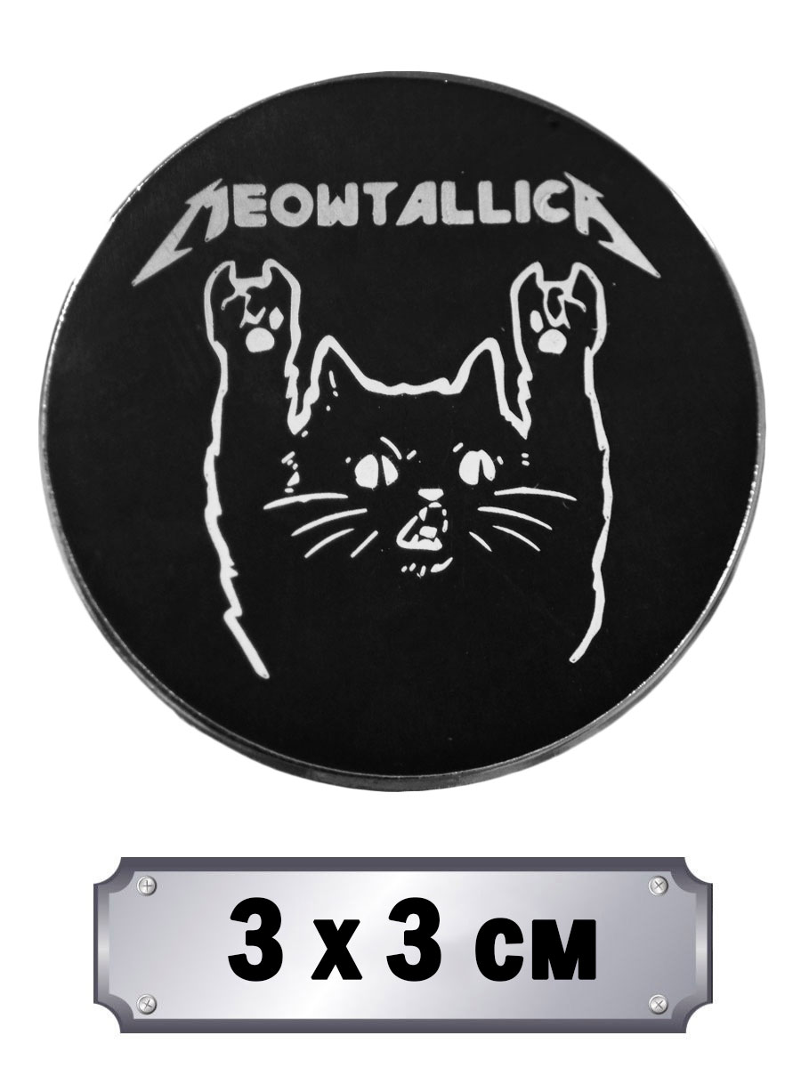 Значок Meowtallica - фото 1 - rockbunker.ru