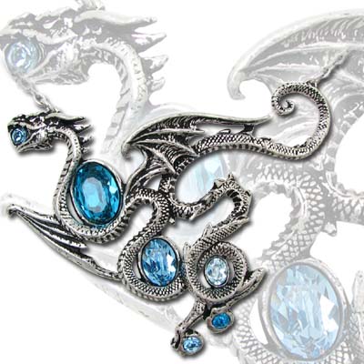 Кулон Alchemy Gothic P646 Aqua Dragon - фото 1 - rockbunker.ru