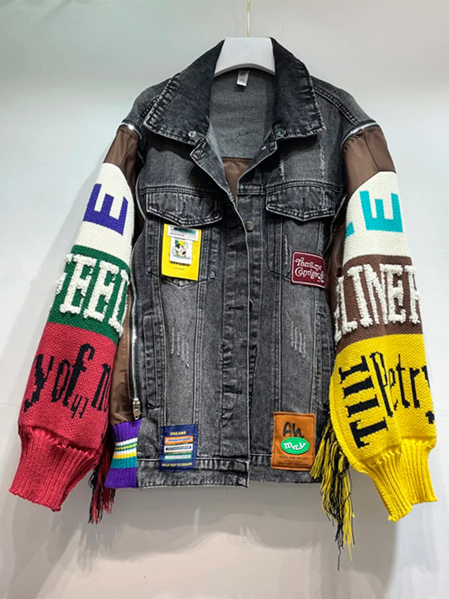 Куртка Oversize Комбинированная - фото 1 - rockbunker.ru