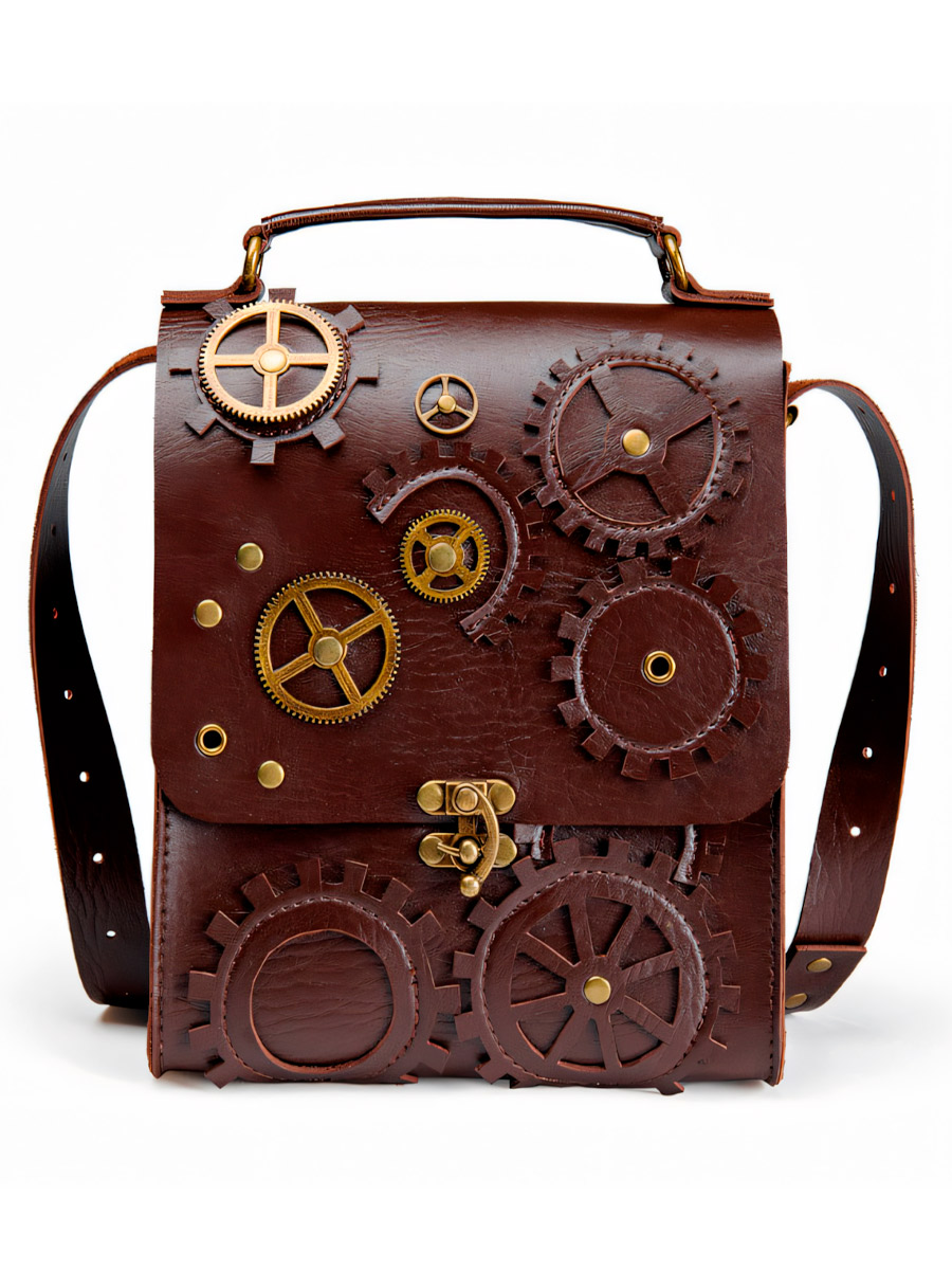 Сумка Стимпанк Шестеренки - фото 2 - rockbunker.ru