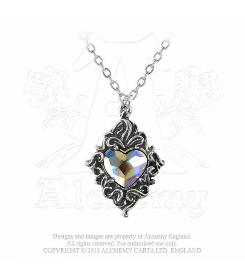 Кулон Alchemy Gothic P711 Crystal Heart - фото 1 - rockbunker.ru