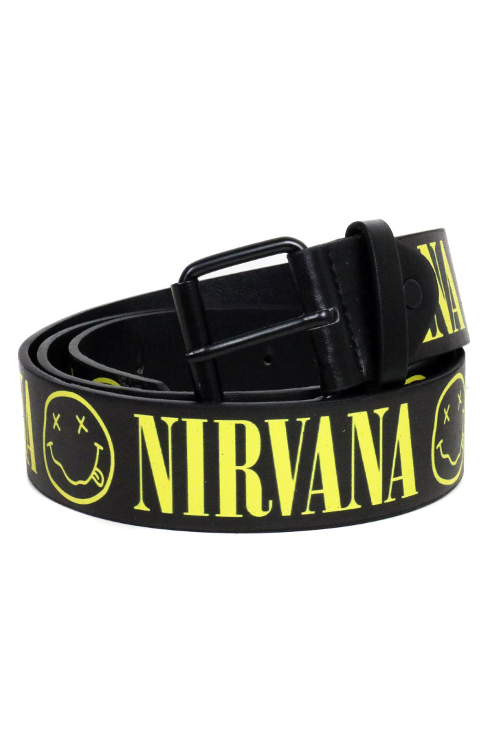 Ремень с аэрографией Nirvana - фото 1 - rockbunker.ru