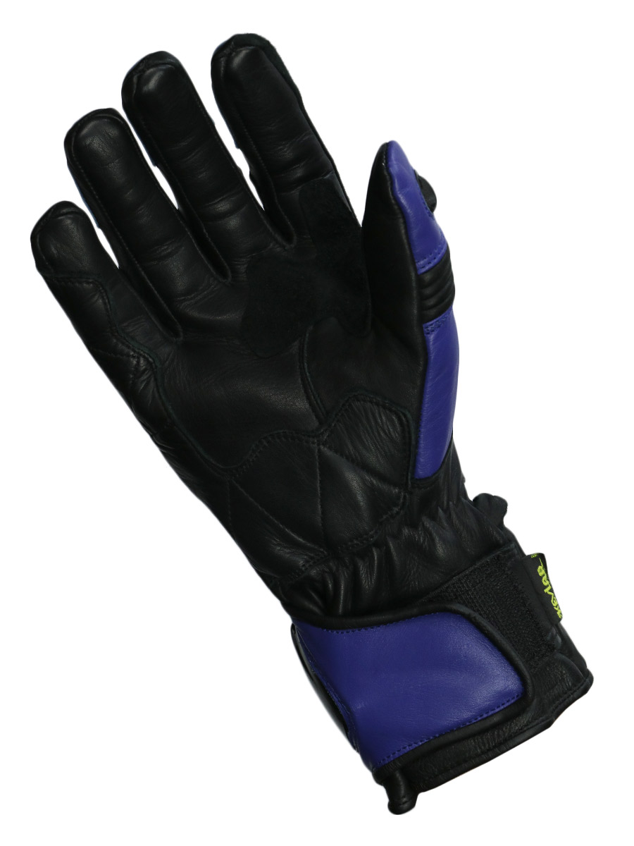 Мотоперчатки кожаные Xavia Racing с защитой синие - фото 2 - rockbunker.ru
