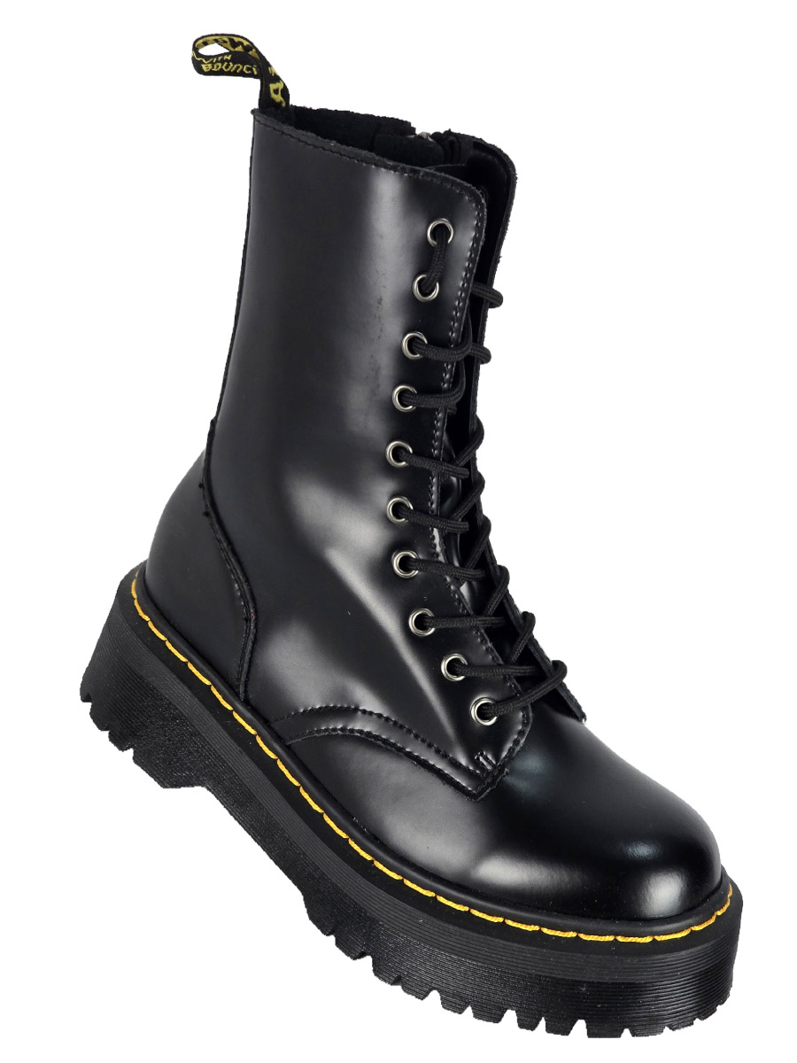 Ботинки Dr Martens 10 блоков черные - фото 1 - rockbunker.ru